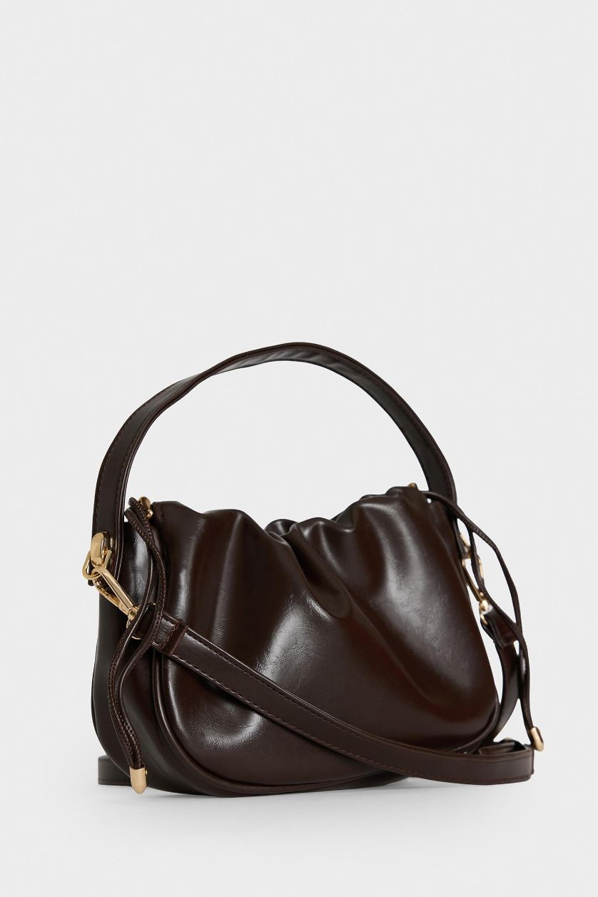 Kadın Koyu Kahve Kadın Suni Deri Çapraz Çanta