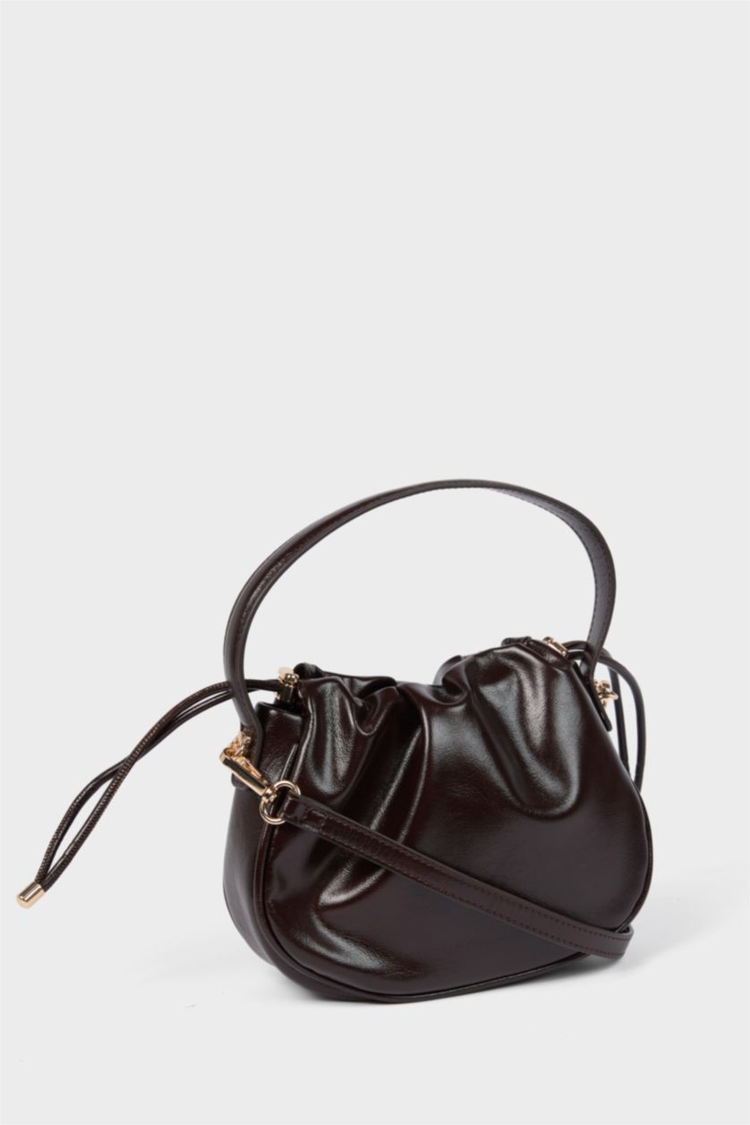 Kadın Koyu Kahve Kadın Suni Deri Çapraz Çanta