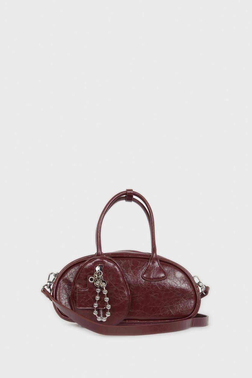 Kadın Koyu Bordo Kadın Suni Deri Çapraz Çanta