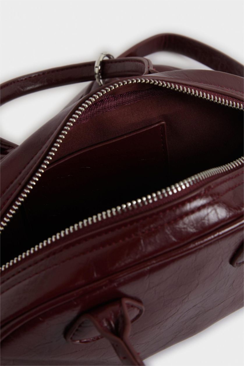 Kadın Koyu Bordo Kadın Suni Deri Çapraz Çanta