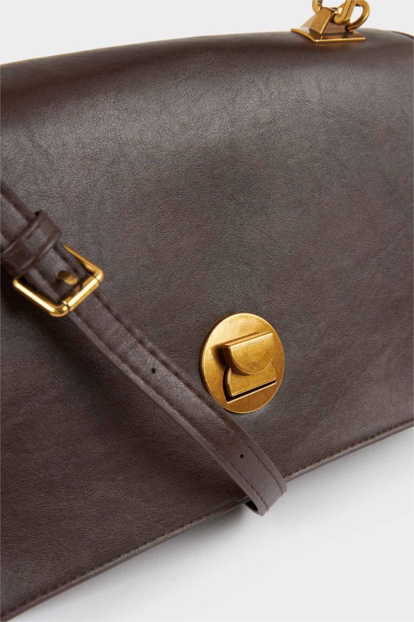 Kadın Koyu Kahve Kadın Suni Deri Omuz Çantası