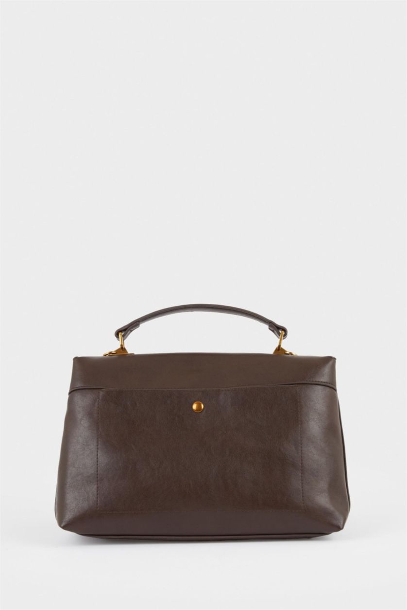 Kadın Koyu Kahve Kadın Suni Deri Omuz Çantası