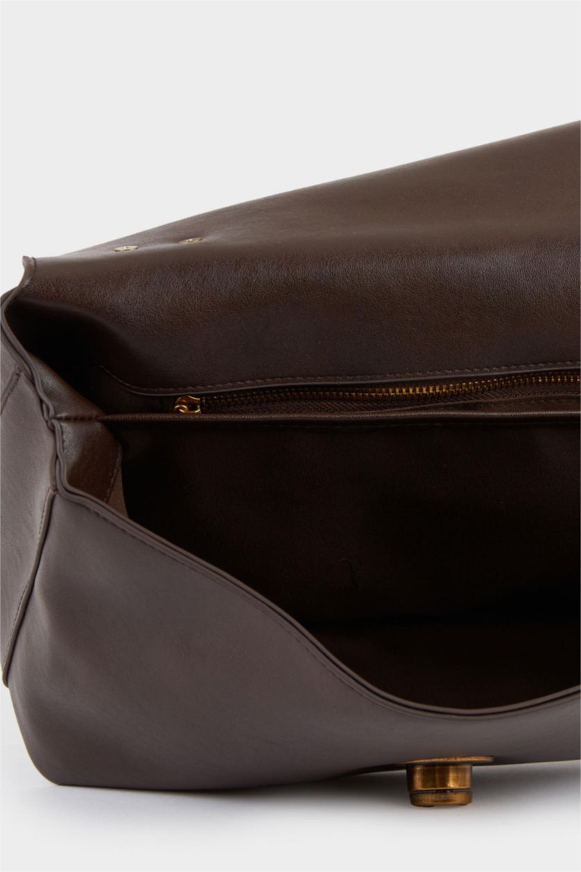 Kadın Koyu Kahve Kadın Suni Deri Omuz Çantası