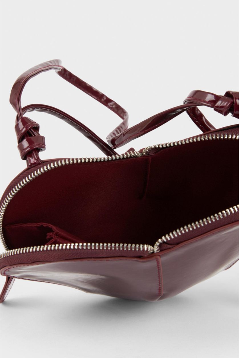 Kadın Koyu Bordo Kadın Suni Deri Çapraz Çanta