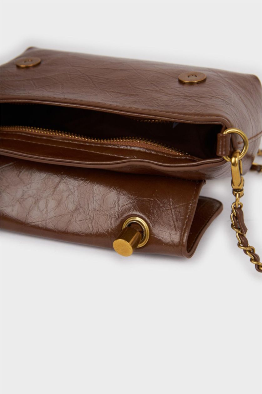 Kadın Koyu Kahve Kadın Suni Deri Çapraz Çanta