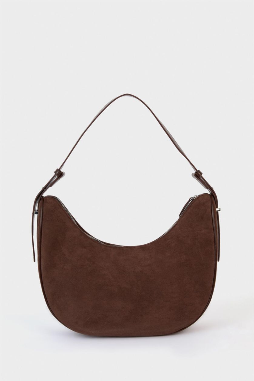 Kadın Koyu Kahve Süet Çapraz Çanta