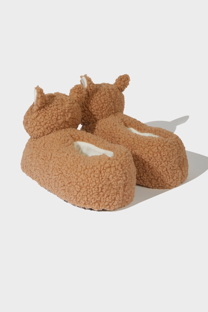 Kadın Kahve Kadın Düz Taban Panduf