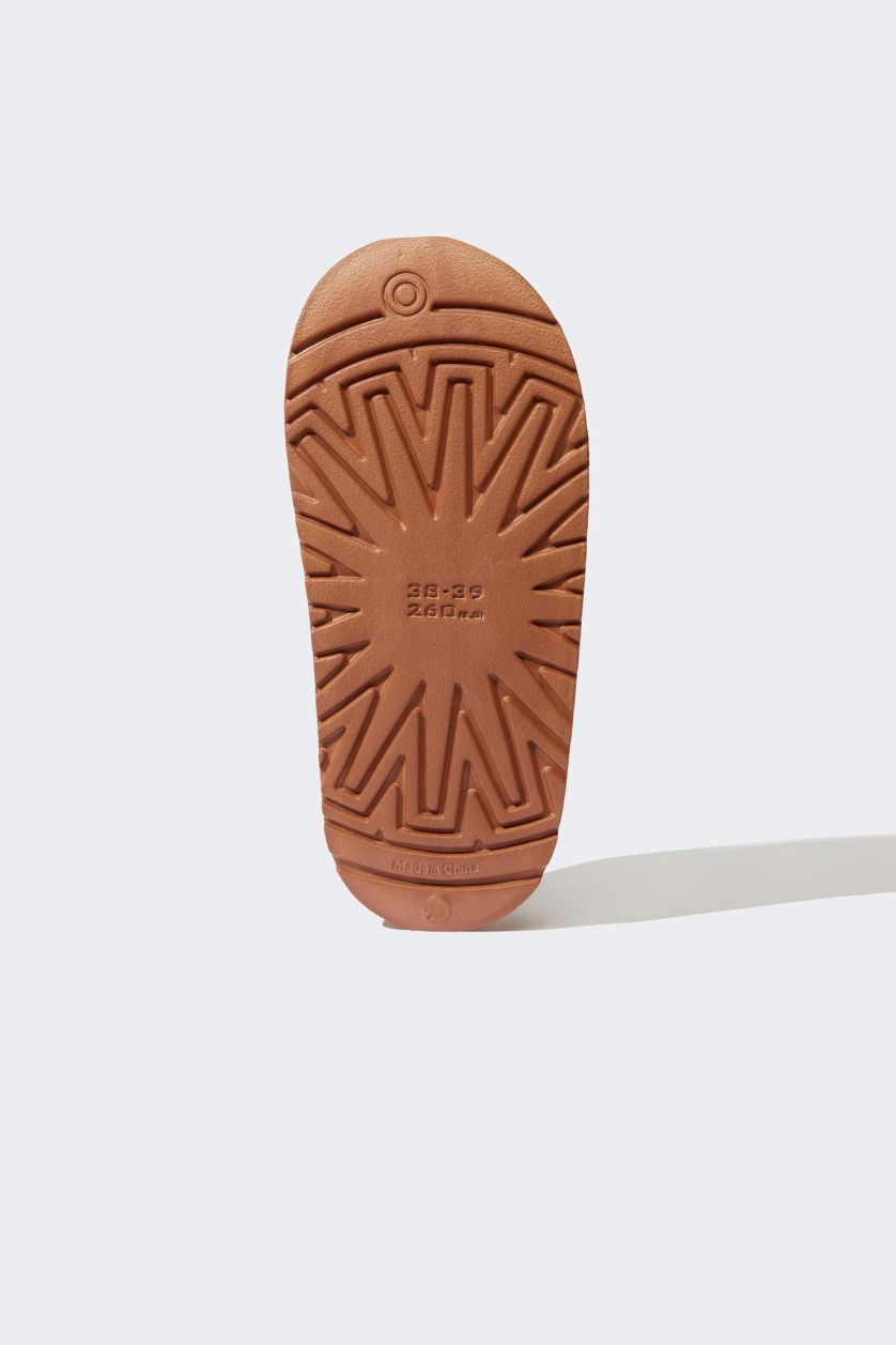 Kadın Kahve Kadın Düz Taban Ev Terliği