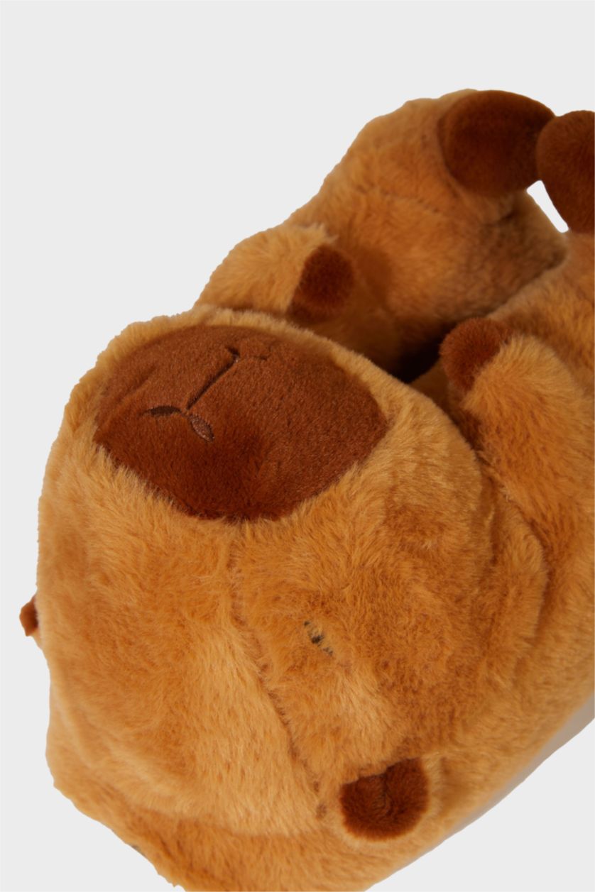 WOMAN Brown Woman Flat Sole Home Slippers