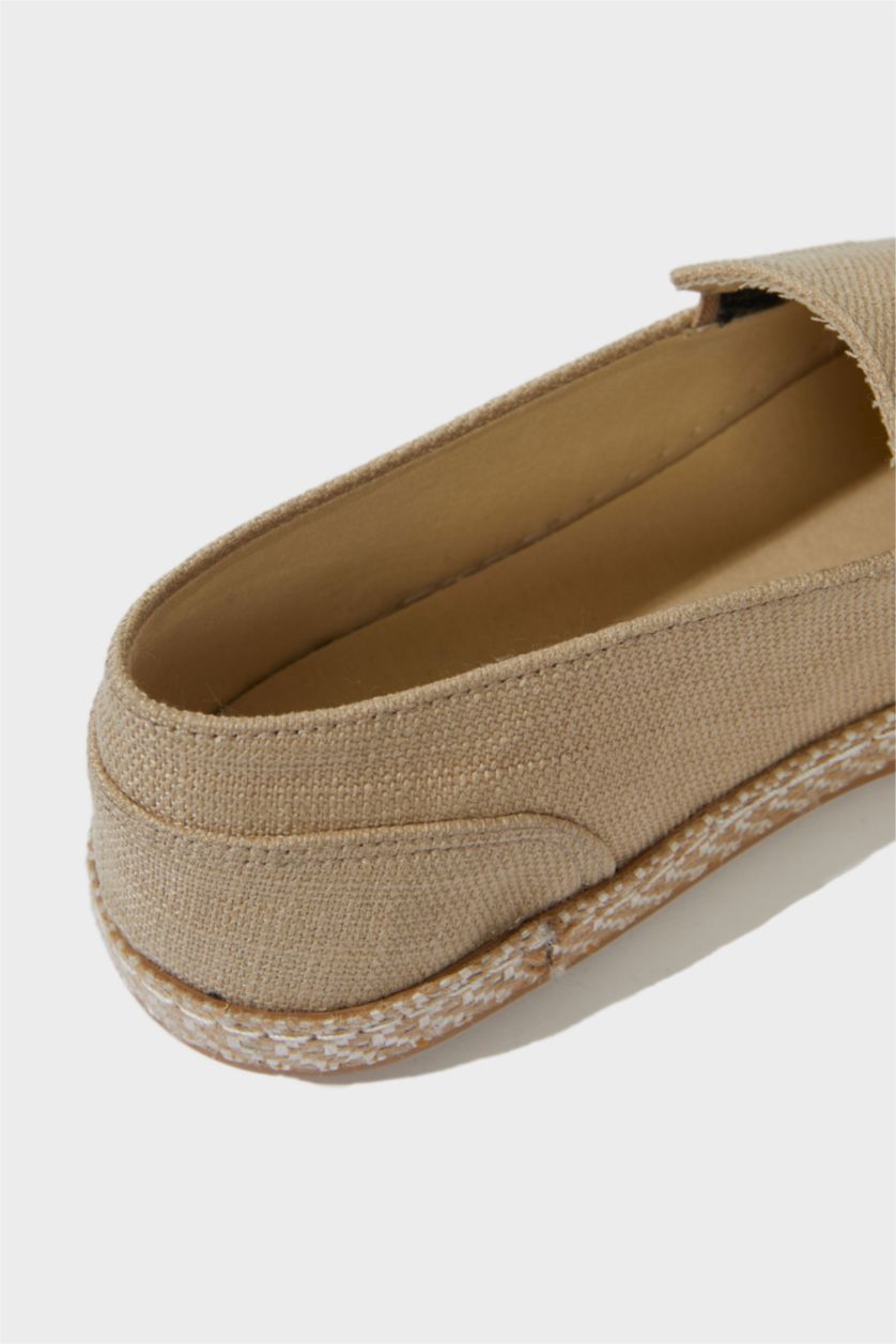 Erkek Bej Erkek Düz Taban Espadril