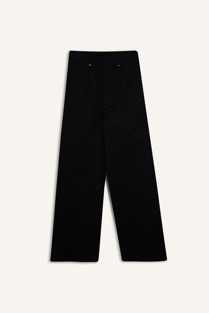Black Woman High Waist Wide Leg Trousers 3295384 | DeFacto