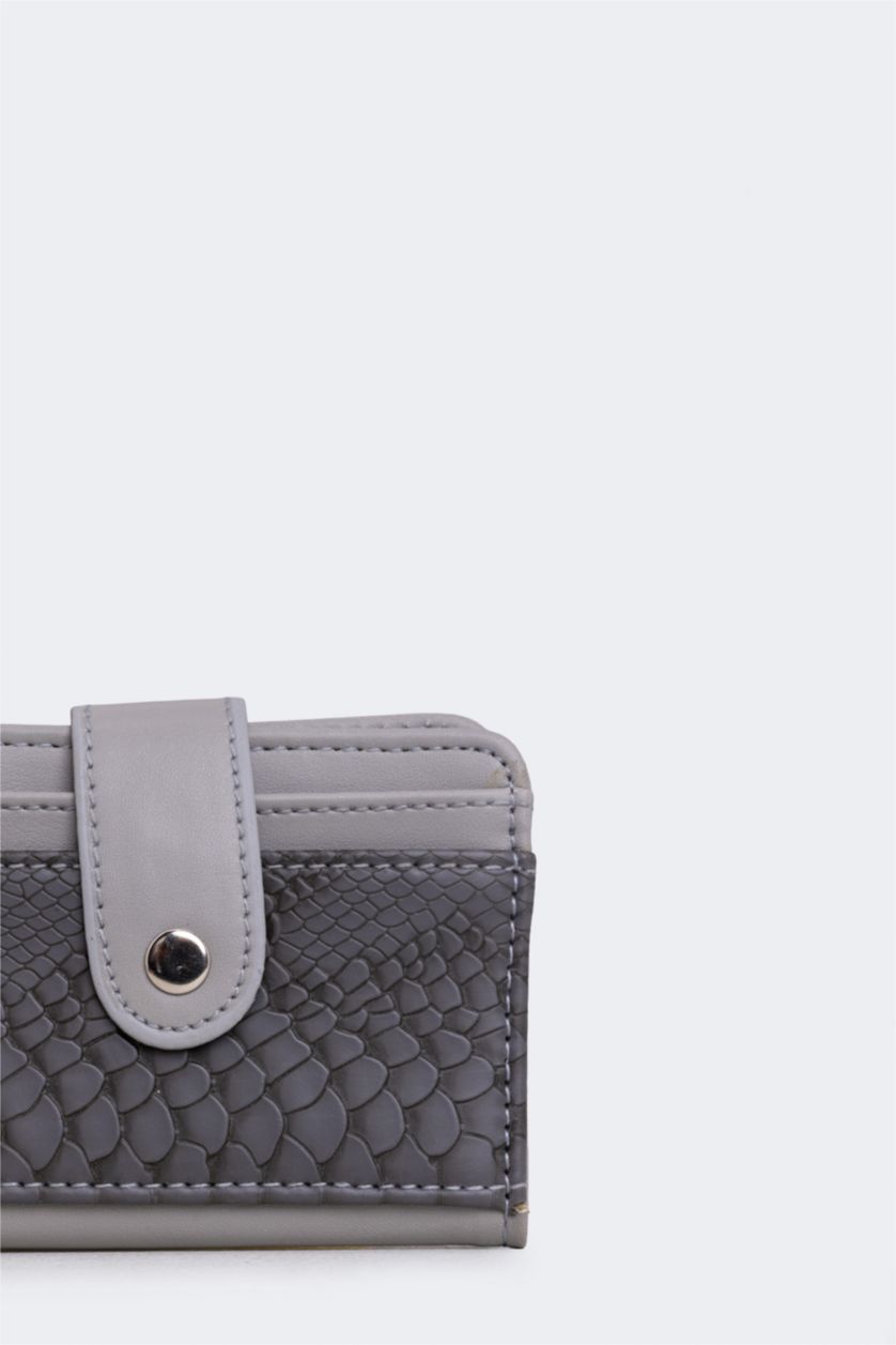 WOMAN Grey Woman Faux Leather Wallets