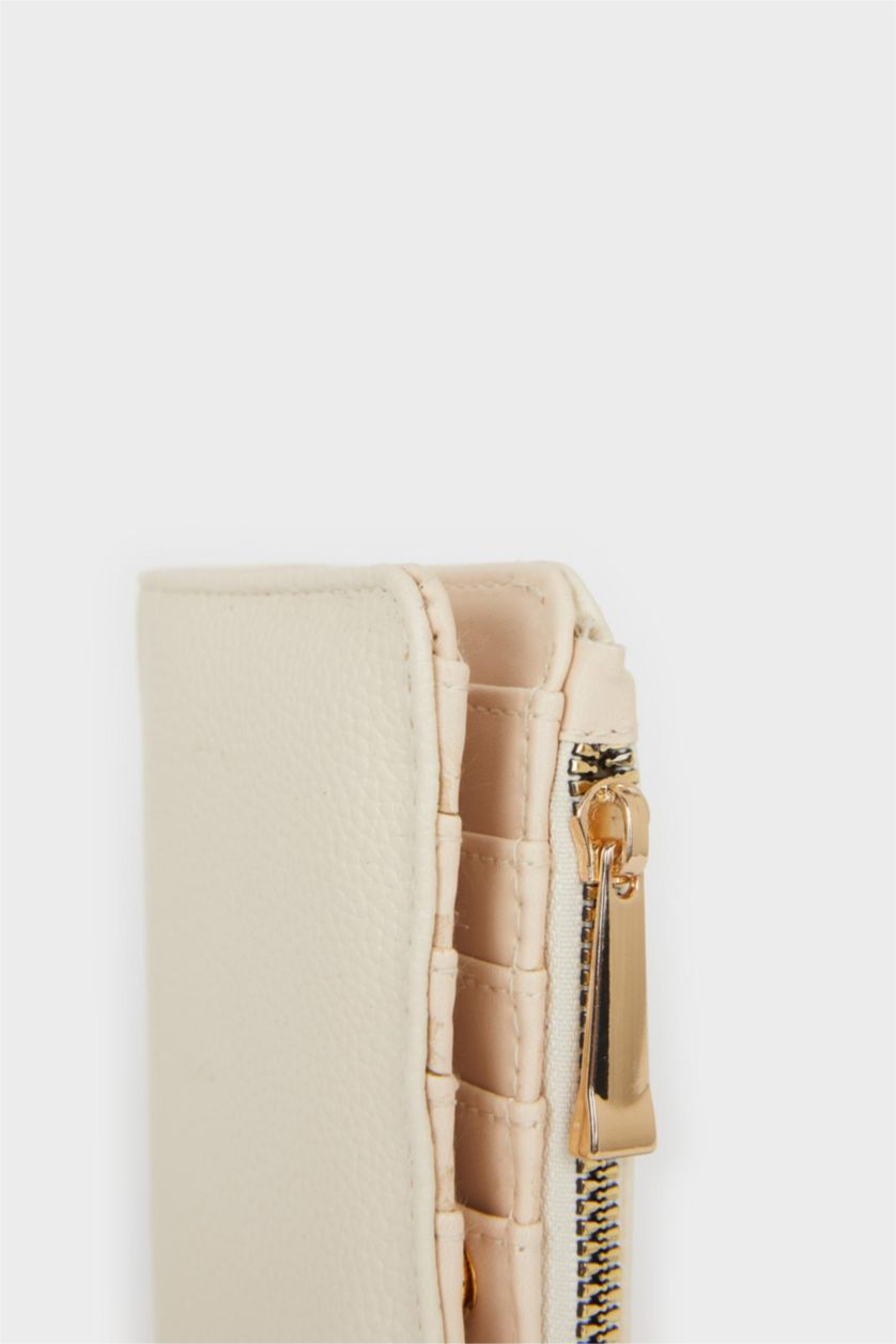 WOMAN Beige محفظة جلد صناعي