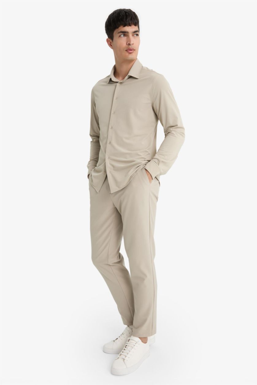 Мужчины Слоновая кость Зауженные брюки стандартного кроя