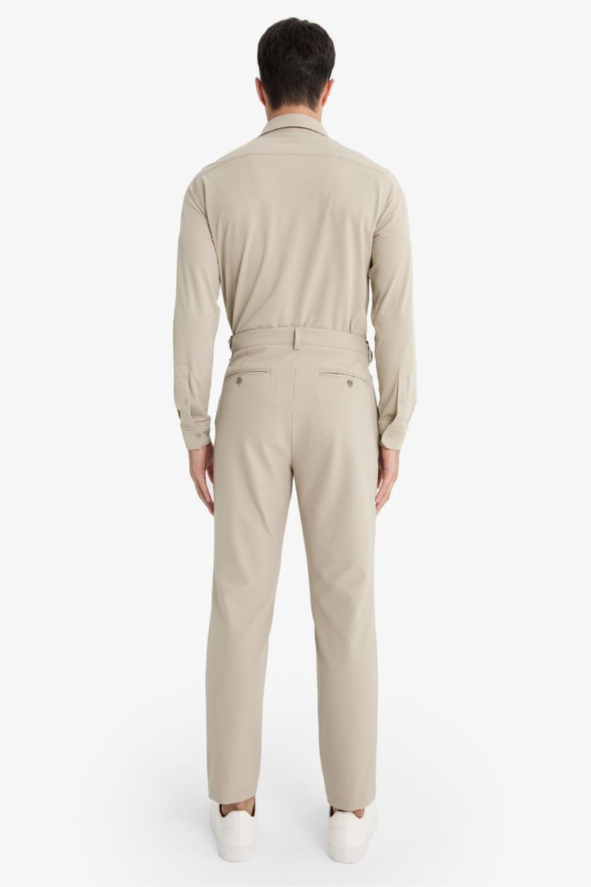 Мужчины Слоновая кость Зауженные брюки стандартного кроя