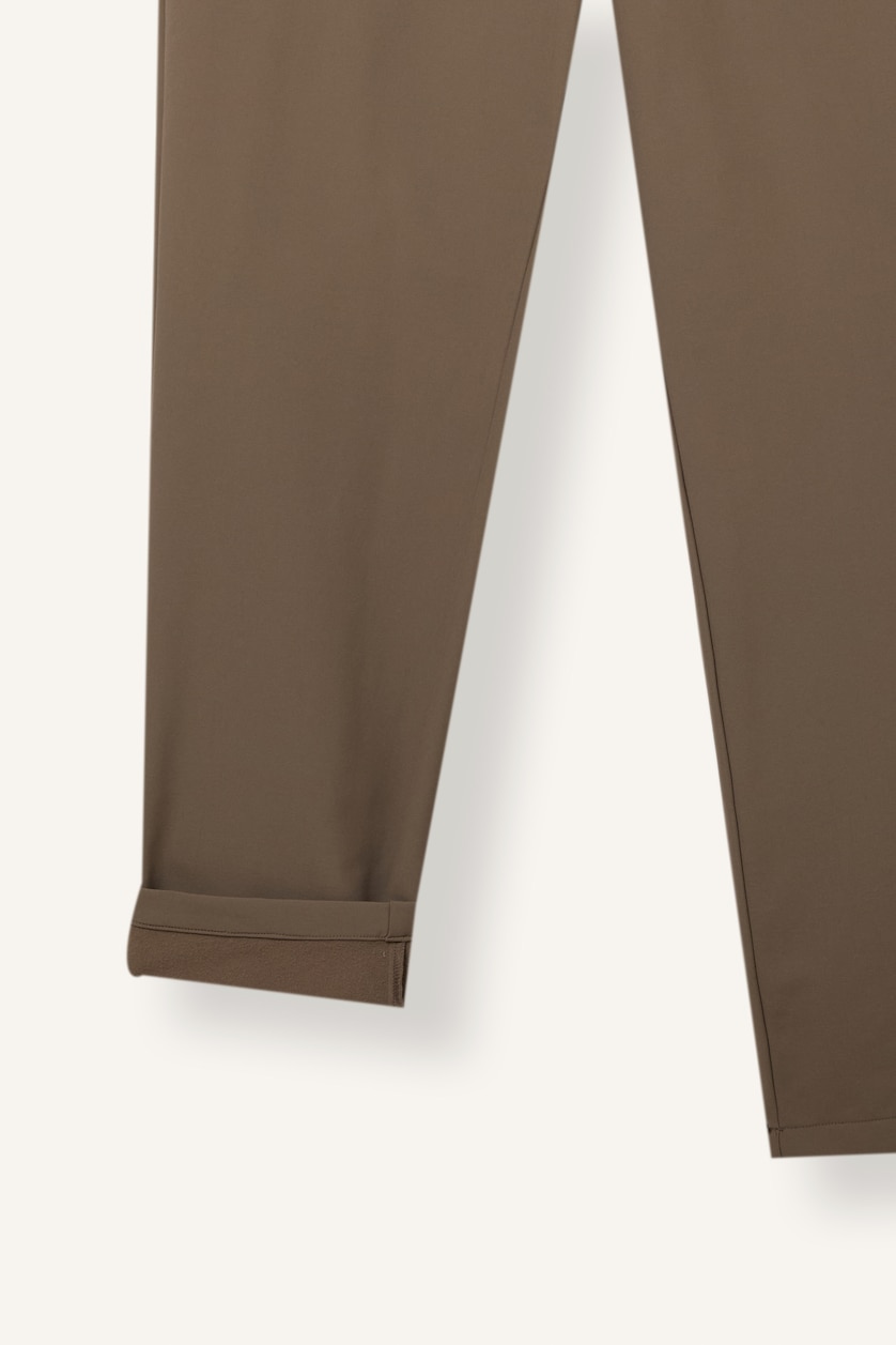 MAN Light Brown Tailored Fit Regular Waist Straight Leg Trousers