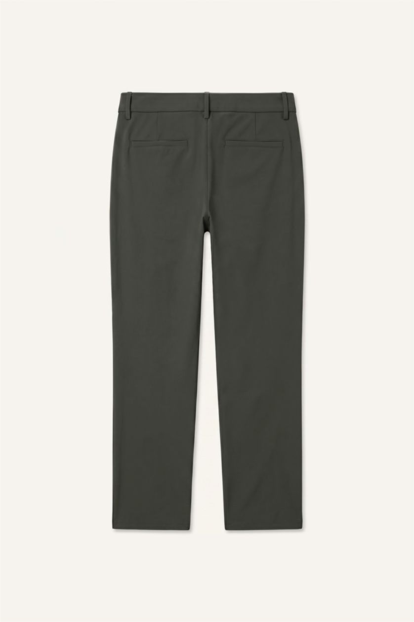Erkek Haki Tailored Fit Kısa Paça Pantolon
