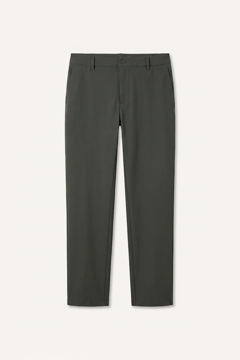 Men Khaki Tailored Fit Trousers