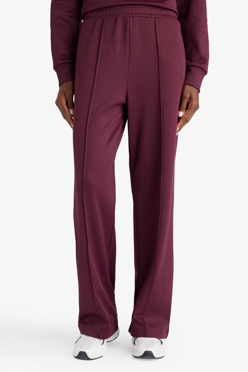 WOMAN Bordeaux DeFactoFit Standard Fit Pocketed Standard Length Sports Sweatpants