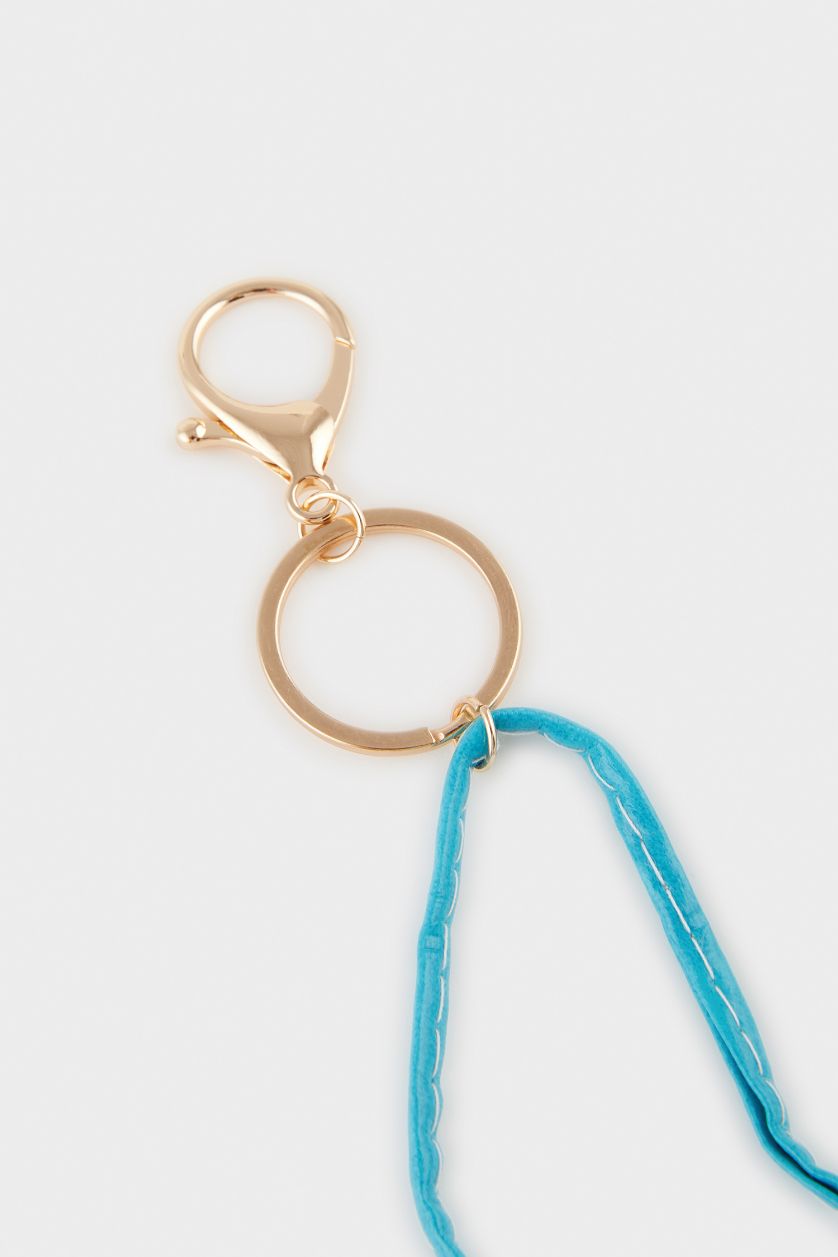 WOMAN Blue Woman Green Elephant Charm Keychain