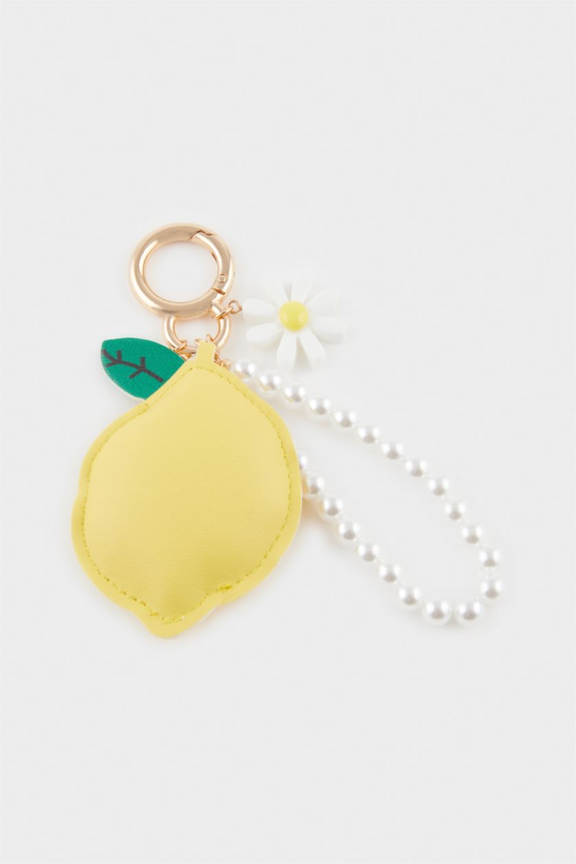 WOMAN Yellow Woman Lemon and Daisy Charm Keychain