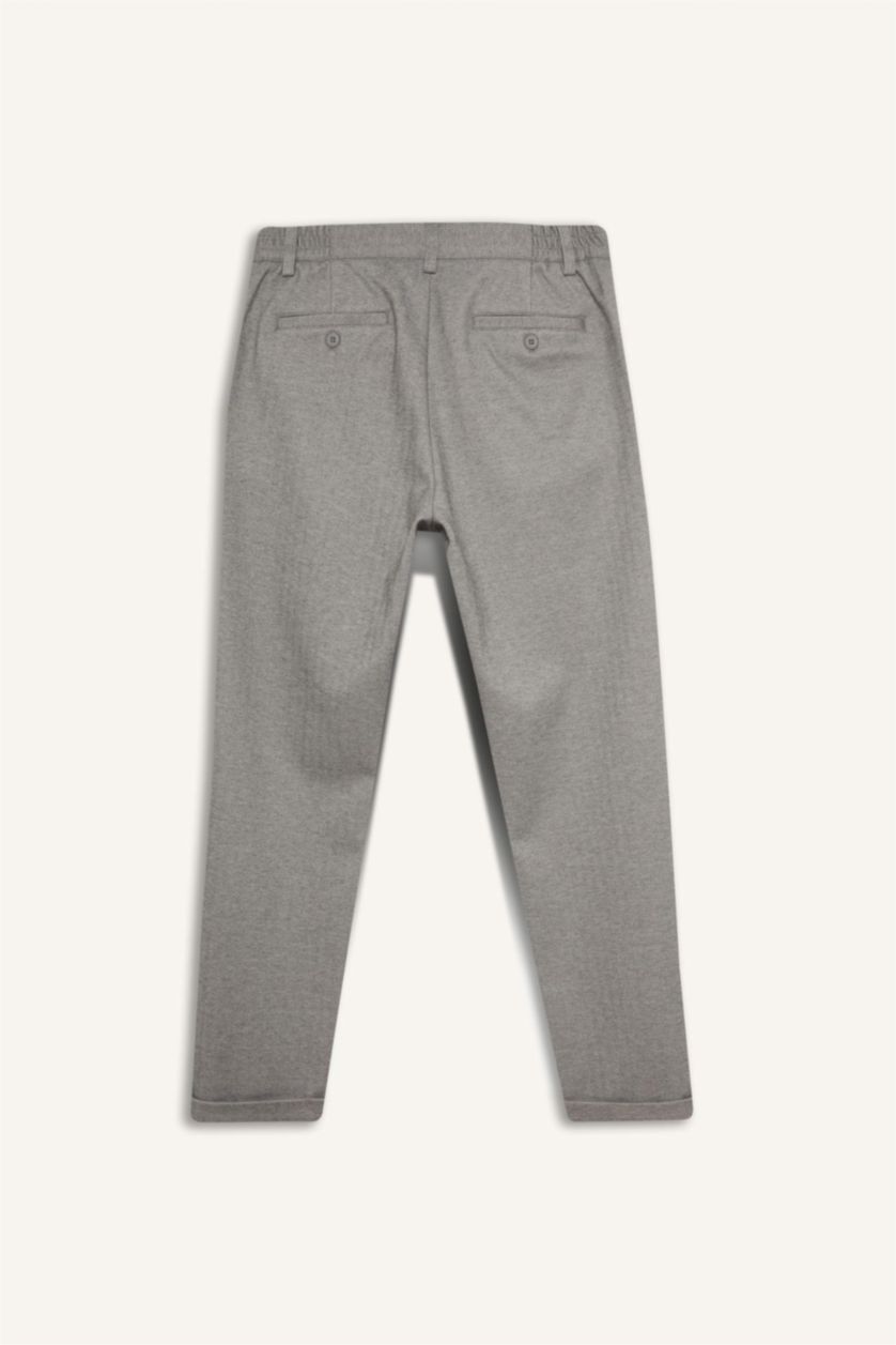 Ерлер Сұр бейімделген пішім тоқылған тұрақты етек Шалбар