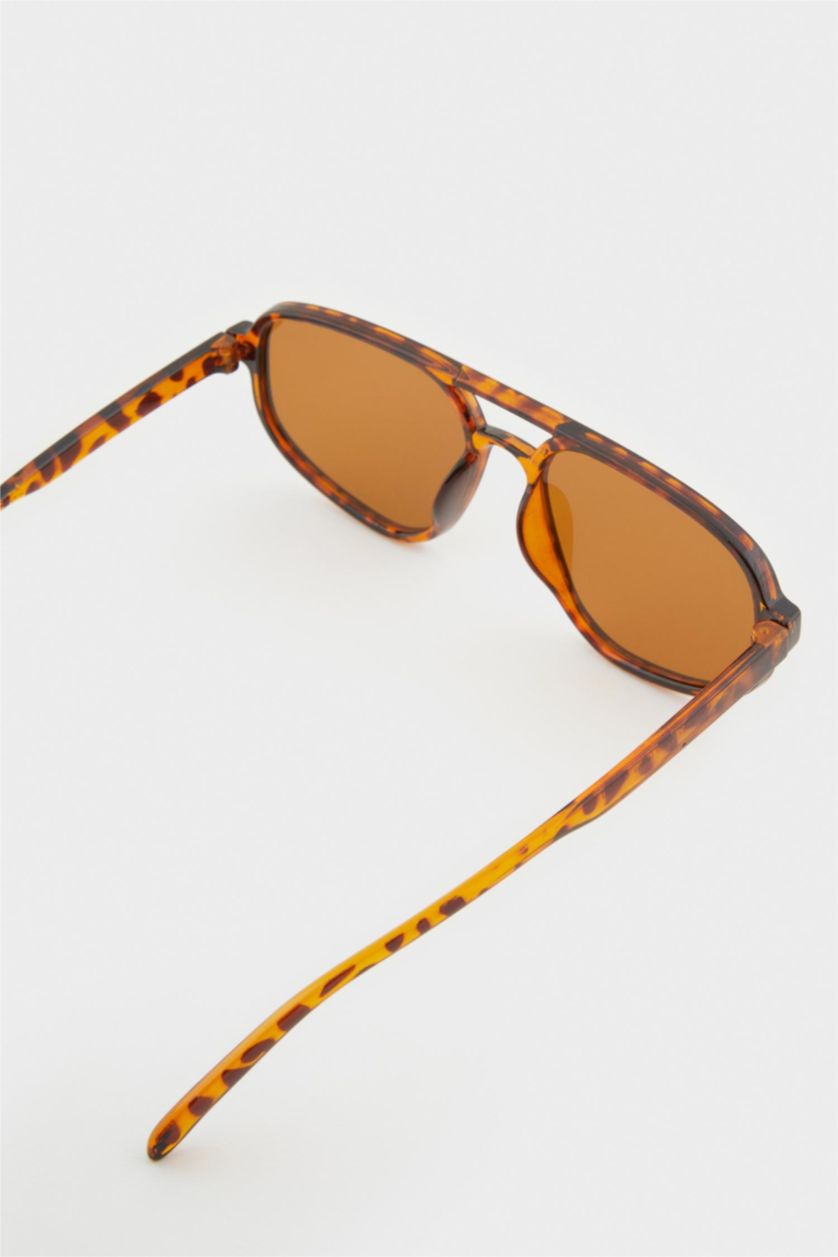 Kadın TRIXI - leopard Kadın Oval Leopar Plastik Çerçeve Kahve Cam UV Güneş Gözlüğü