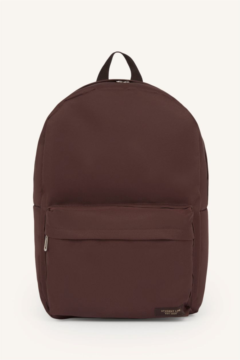 Man Dark Brown Backpack