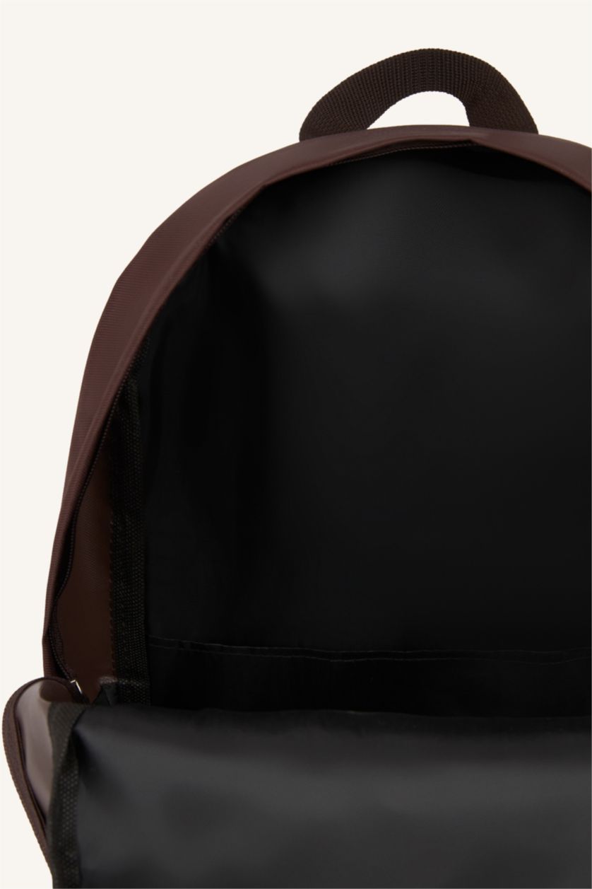 Man Dark Brown Backpack