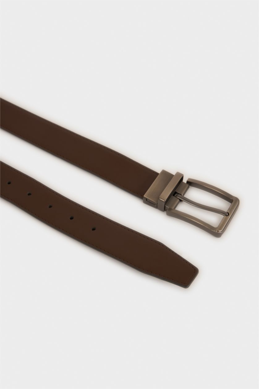 Мужчины Разноцветный Мужской повседневный ремень из искусственной кожи с прямоугольной пряжкой