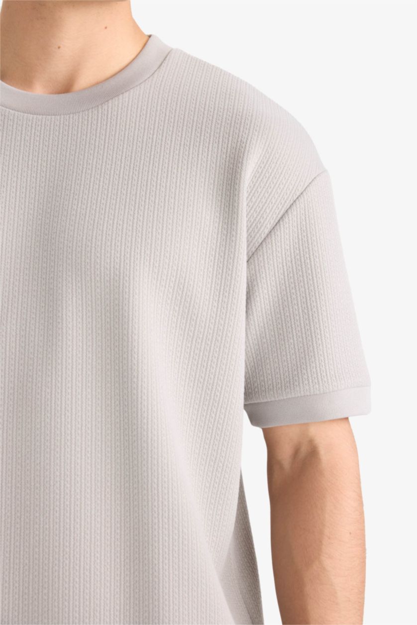 HOMME Gris Coupe Oversize T-shirt à manches courtes