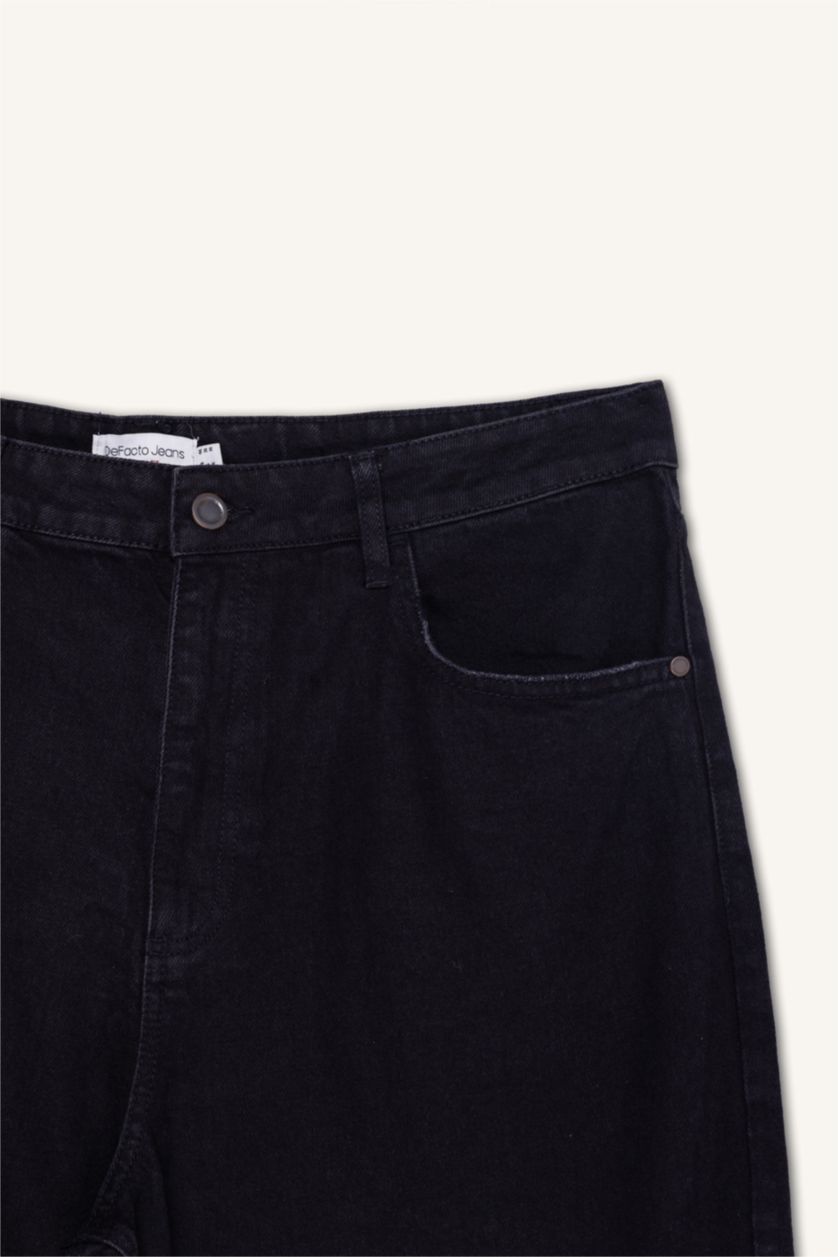 MAN Black Baggy Fit Straight Leg Jeans