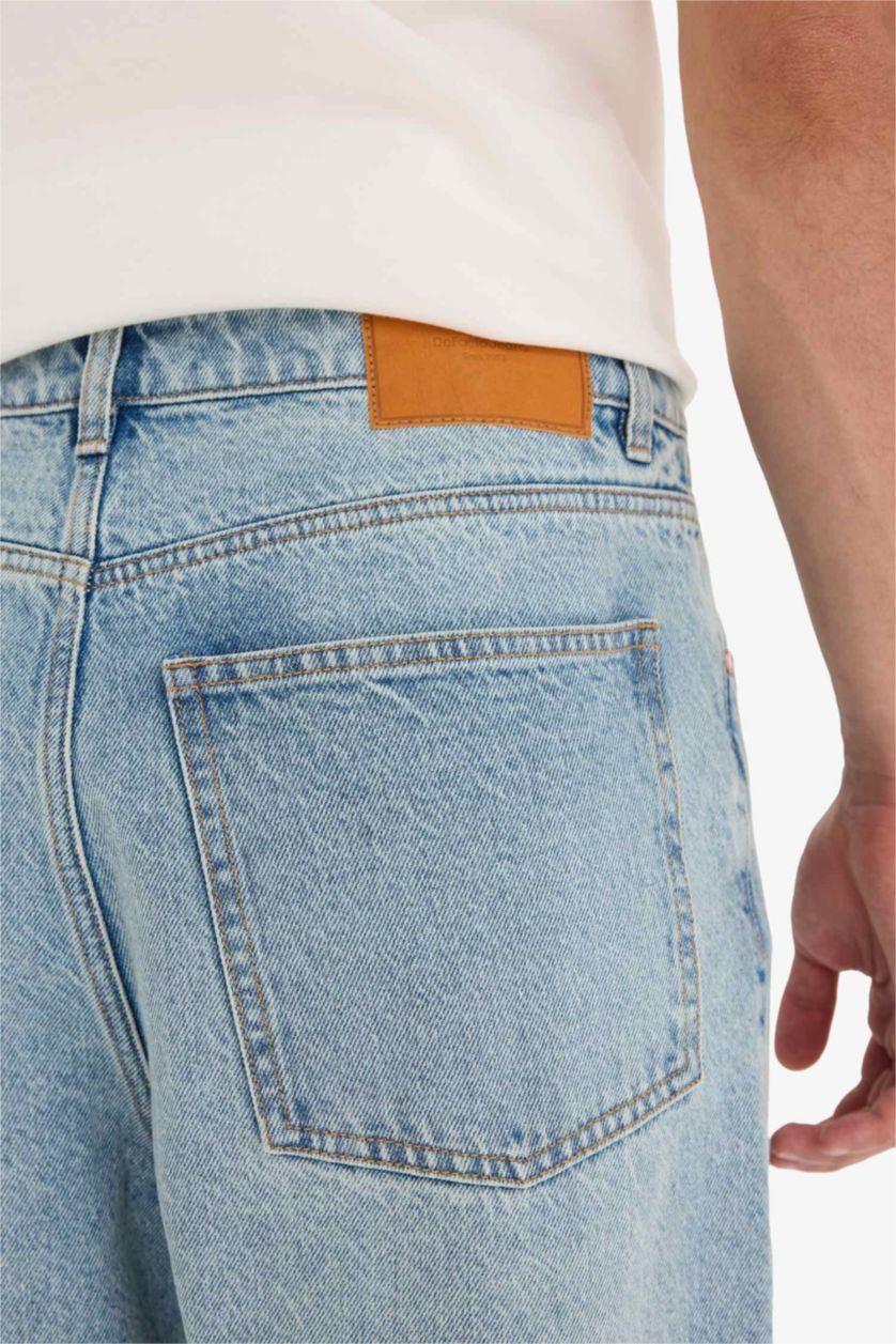 MAN Light Blue Baggy Fit Trousers