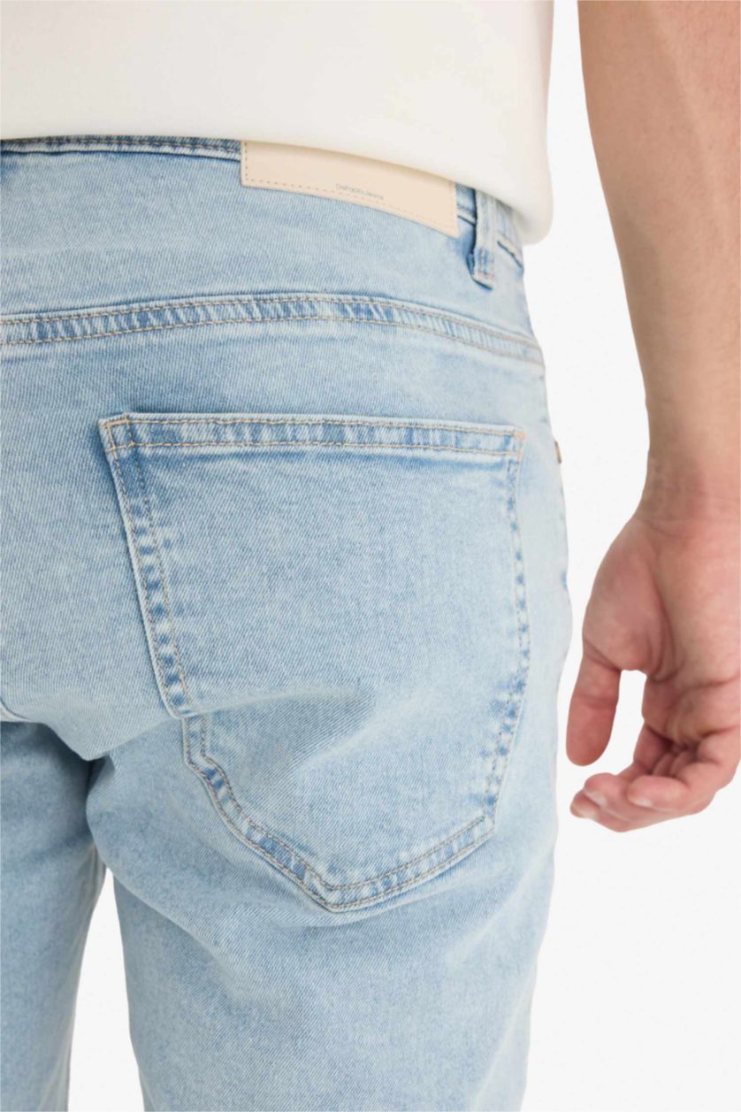 رجالي أزرق فاتح بنطلون جينز كارلو سكيني فيت برجل ضيق