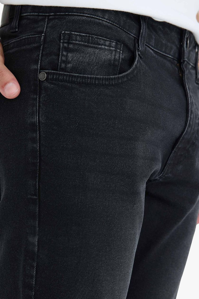 رجال أسود سروال جينز بيدرو سليم فيت بساق ضيق