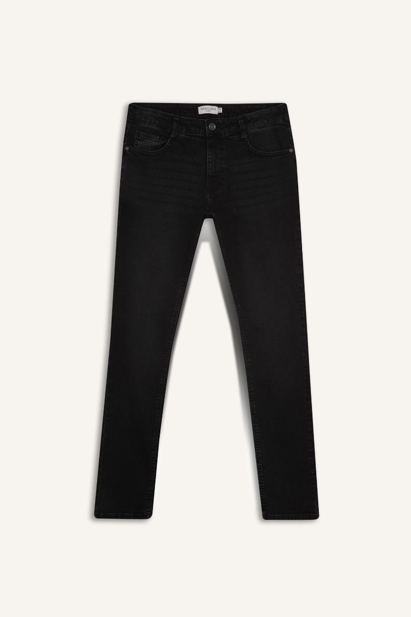 رجال أسود سروال جينز بيدرو سليم فيت بساق ضيق