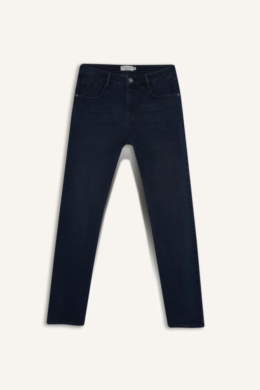 MAN Blue Black Sergio Regular Fit Regular Waist Straight Leg Jeans