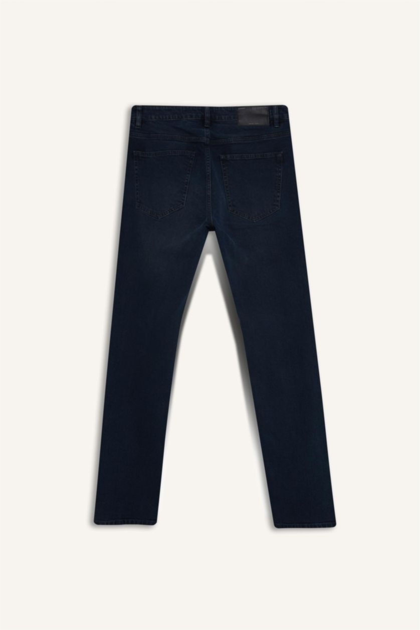 MAN Blue Black Sergio Regular Fit Regular Waist Straight Leg Jeans