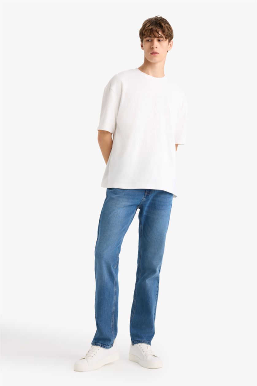 MAN Blue Sergio Regular Fit Regular Waist Straight Leg Jeans