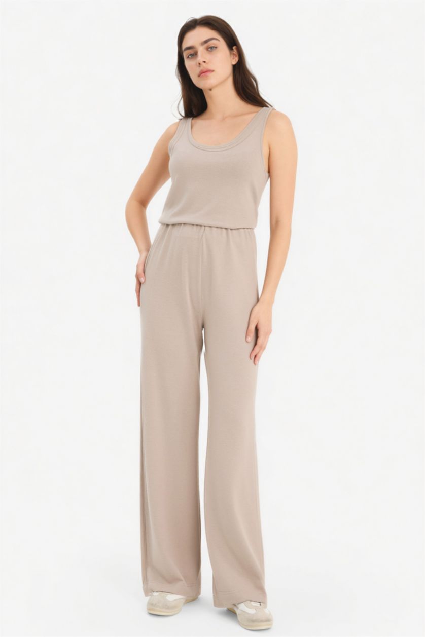 Woman Stone Loose Fit Knitwear Look Tank Top