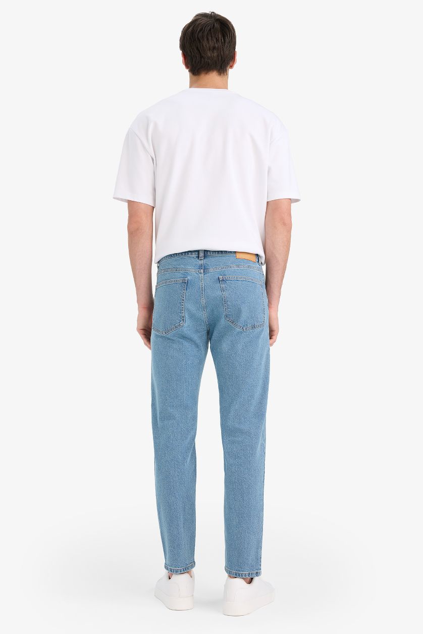 رجالي أزرق بنطلون جينز سليم فيت برجل عادي