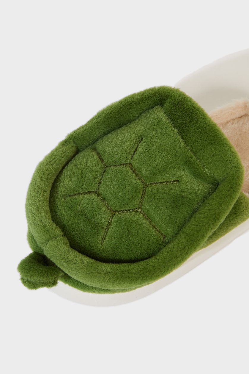 أولادي أخضر شبشب بيت اولادي مطبوع قطيفة بكعب مسطح