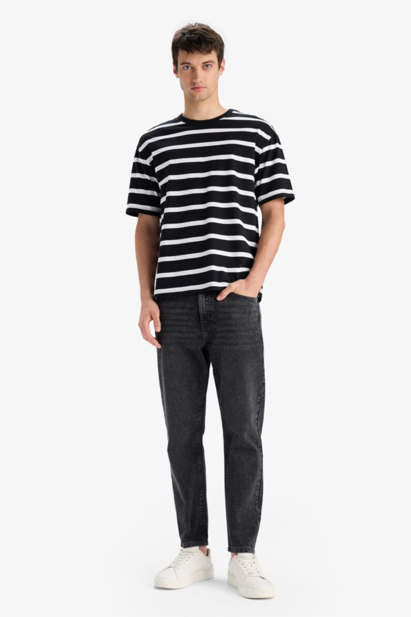 Мужчины Черный Джинсы 90-х Slim Fit с узкими штанинами