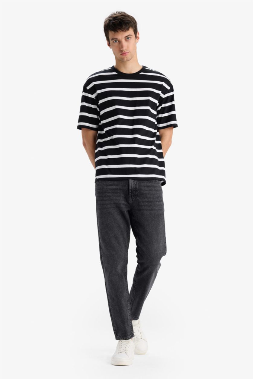 Мужчины Черный Джинсы 90-х Slim Fit с узкими штанинами