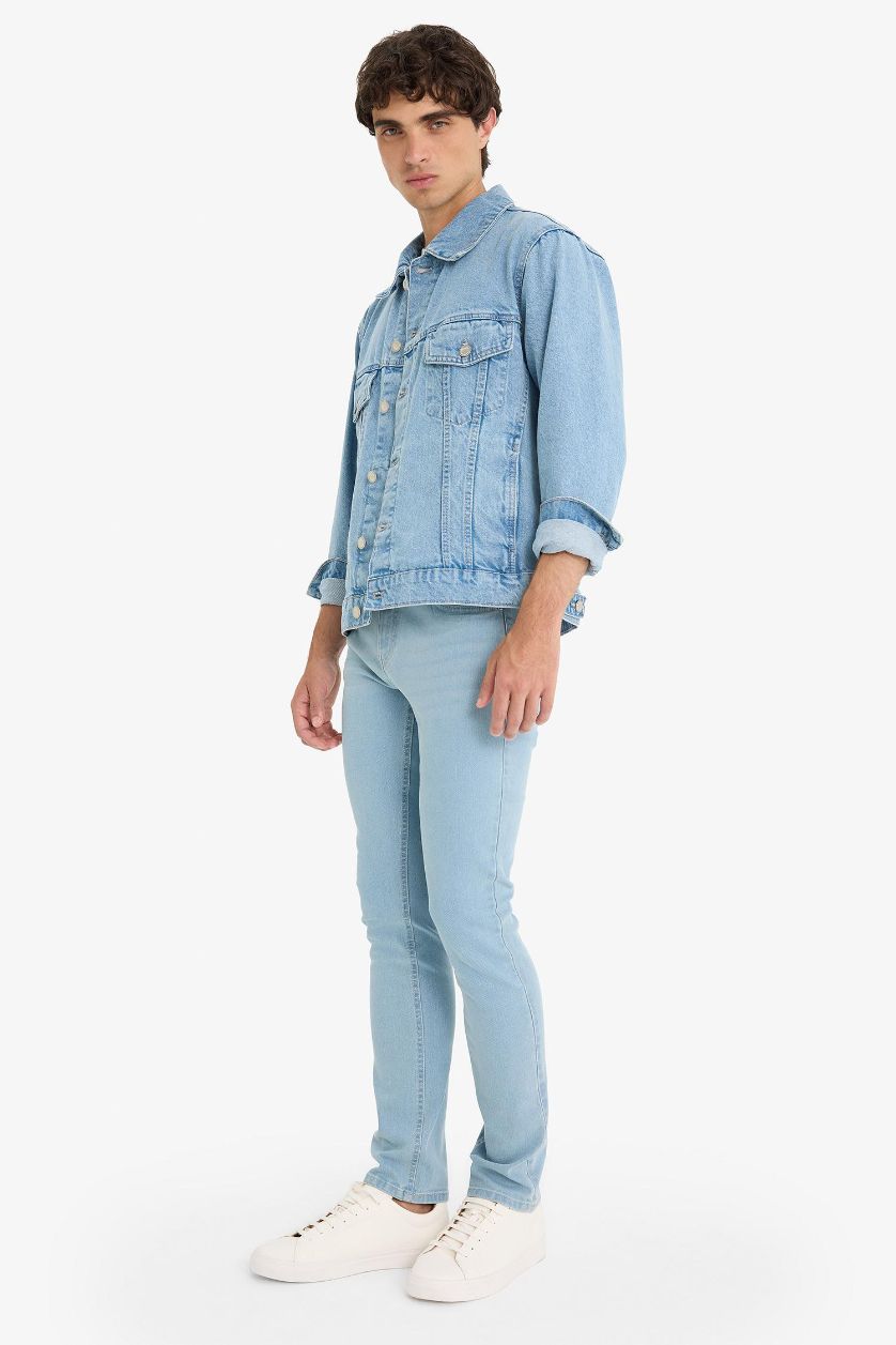 Man Light Blue Pedro Slim Fit Skinny Leg Jeans