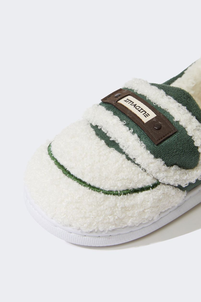 أولاد Karma شبشب بيت ولادي قطيفة مطبوع بكعب مسطح