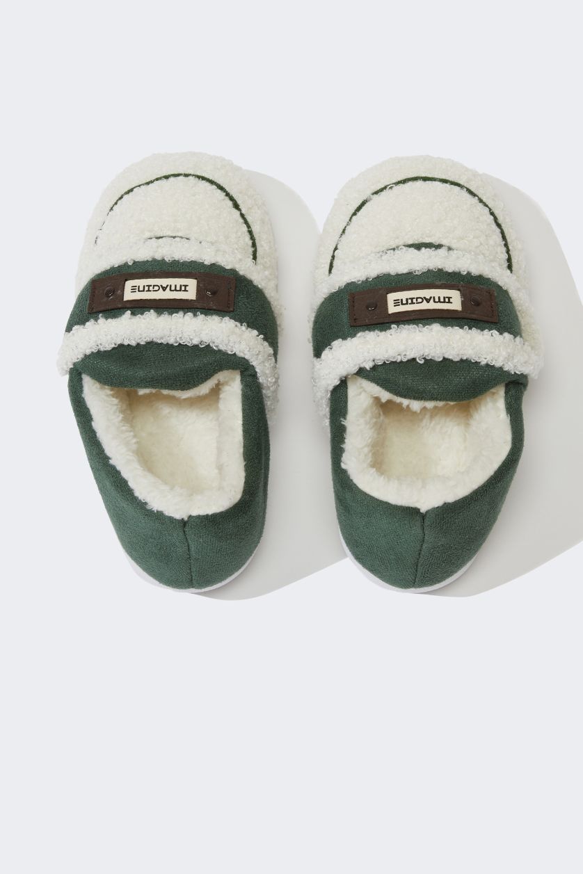 أولاد Karma شبشب بيت ولادي قطيفة مطبوع بكعب مسطح