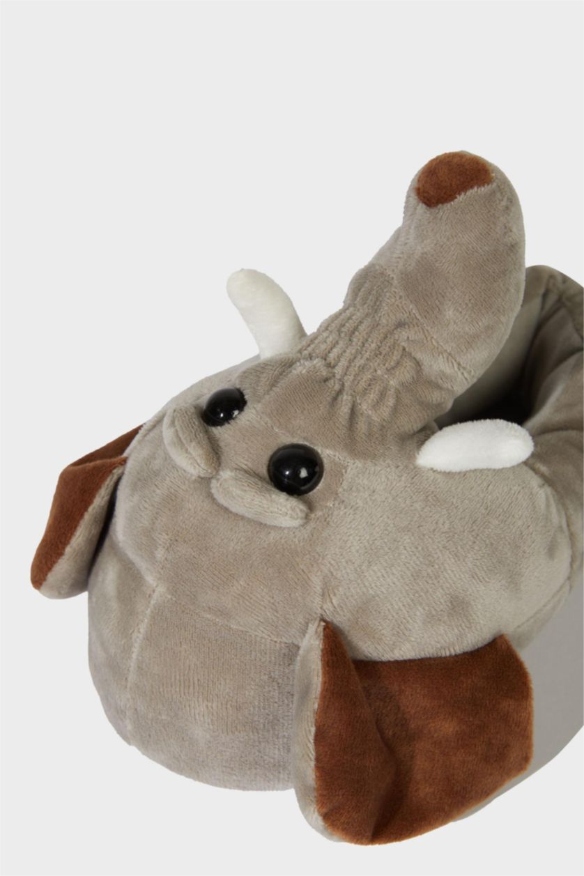 GARÇONS Gris Pantoufles plates éléphant pour garçon