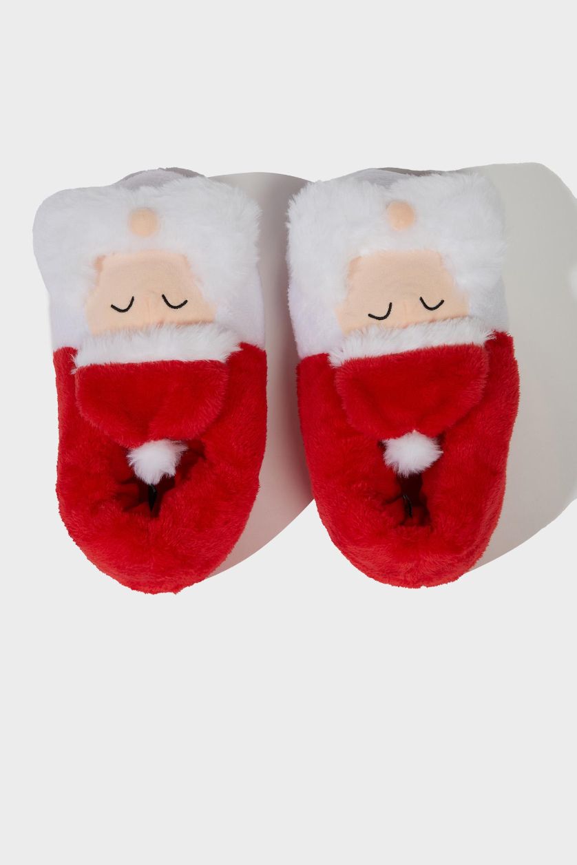 Man White Man Flat Sole Christmas Home Slippers