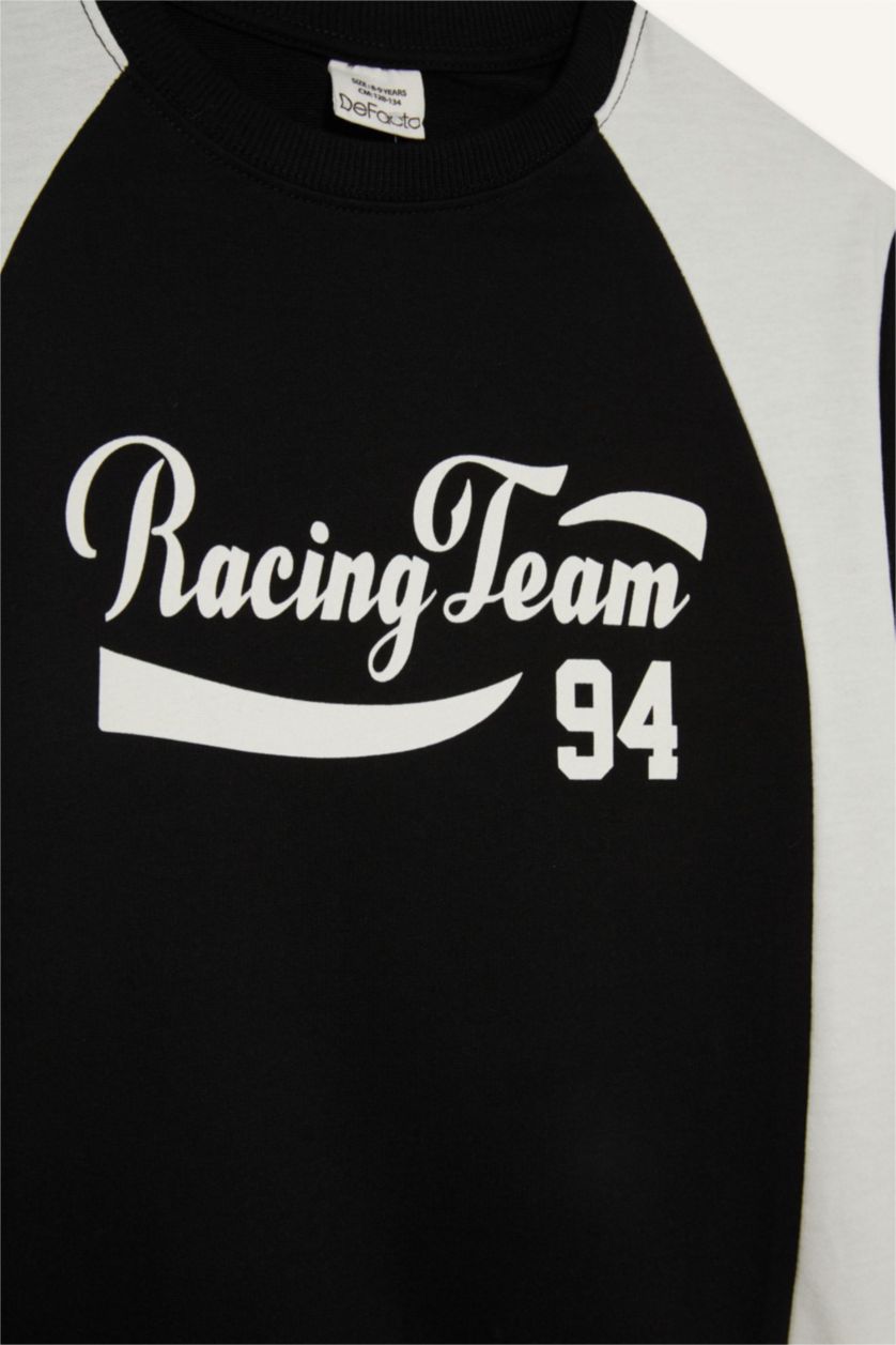 BOYS & TEENS Black Boy Crew Neck Printed Sweatshirt